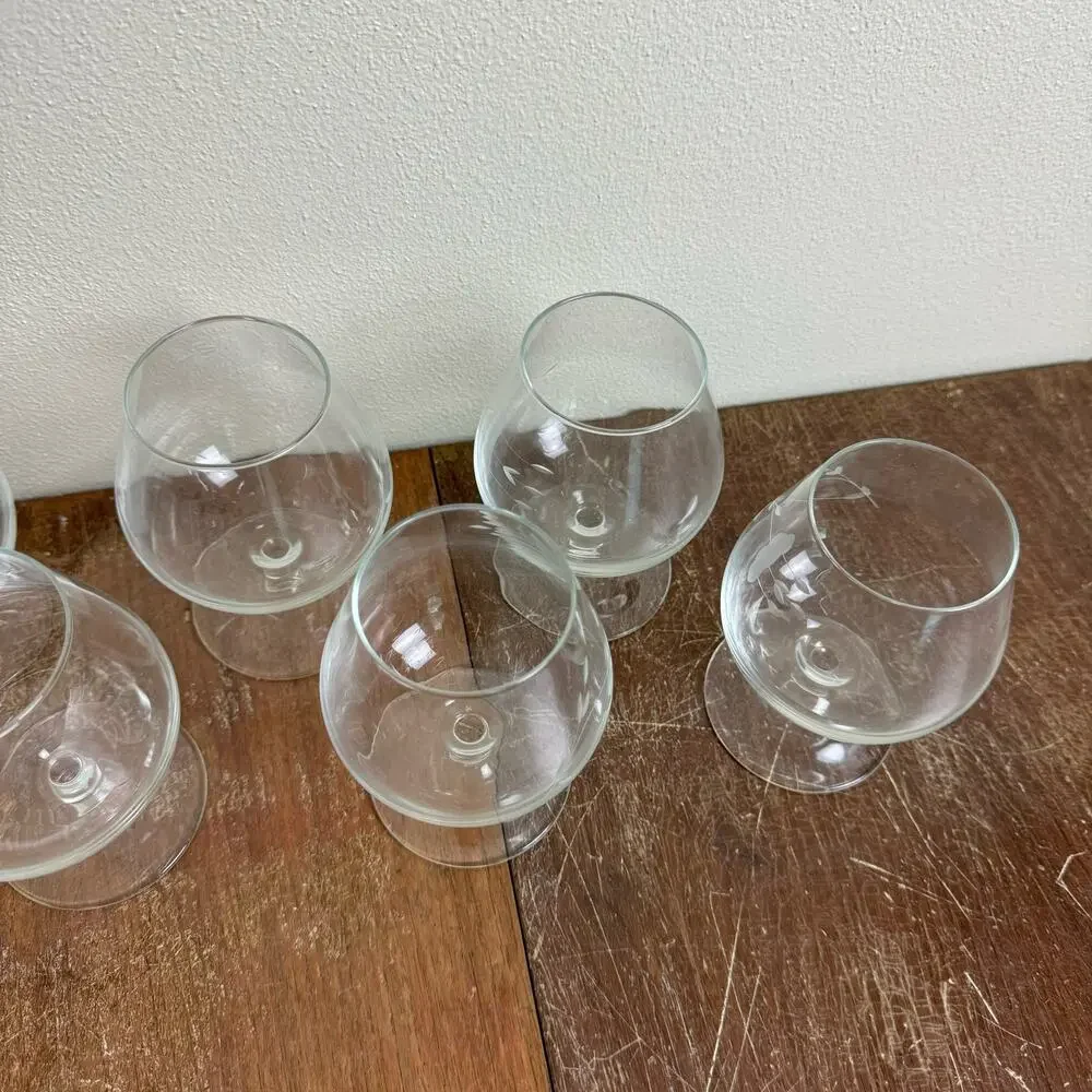 Princess House Set of 8 Heritage Brandy Glasses Floral Etched Made‎ In France